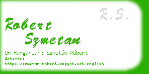 robert szmetan business card